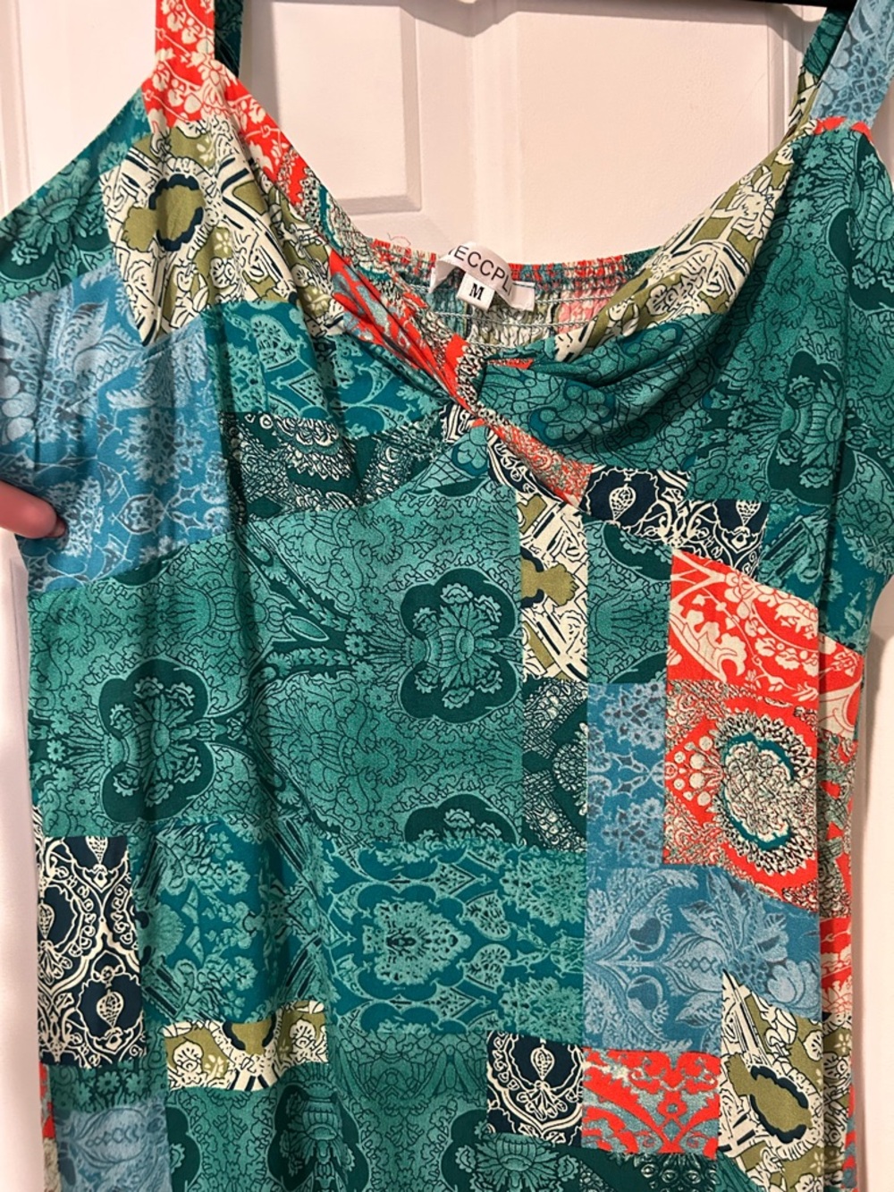 NWOT Boho Floral Adjustable Strap V Neck Beach Flowy Maxi Sundress - Picture 10 of 16